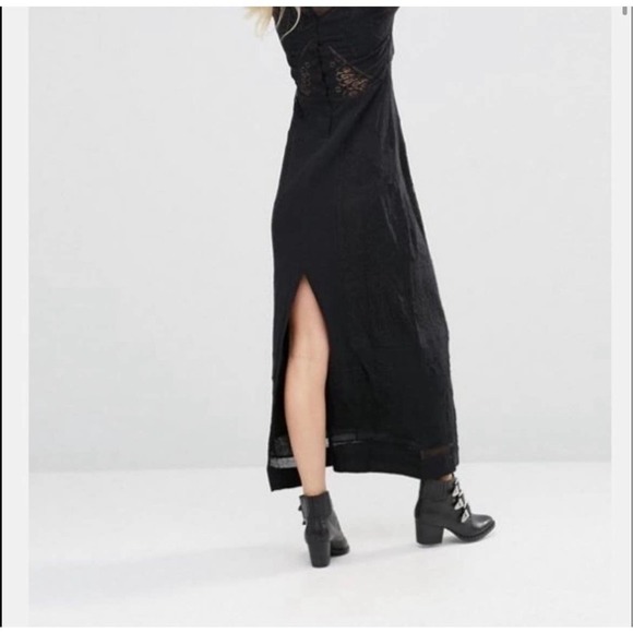 Free People Say You Love Me Maxi Dress black women’s size 4 NWT - Picture 4 of 16